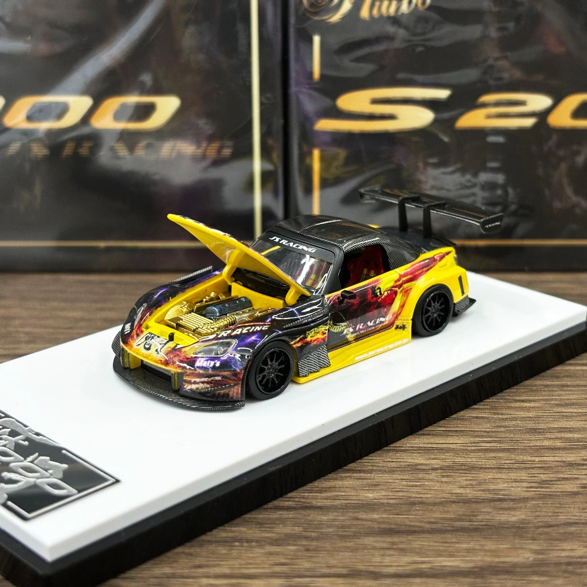 سيارة مايكرو توربو 1:64 S2000 JS RACING DEMON KING Diecast #1