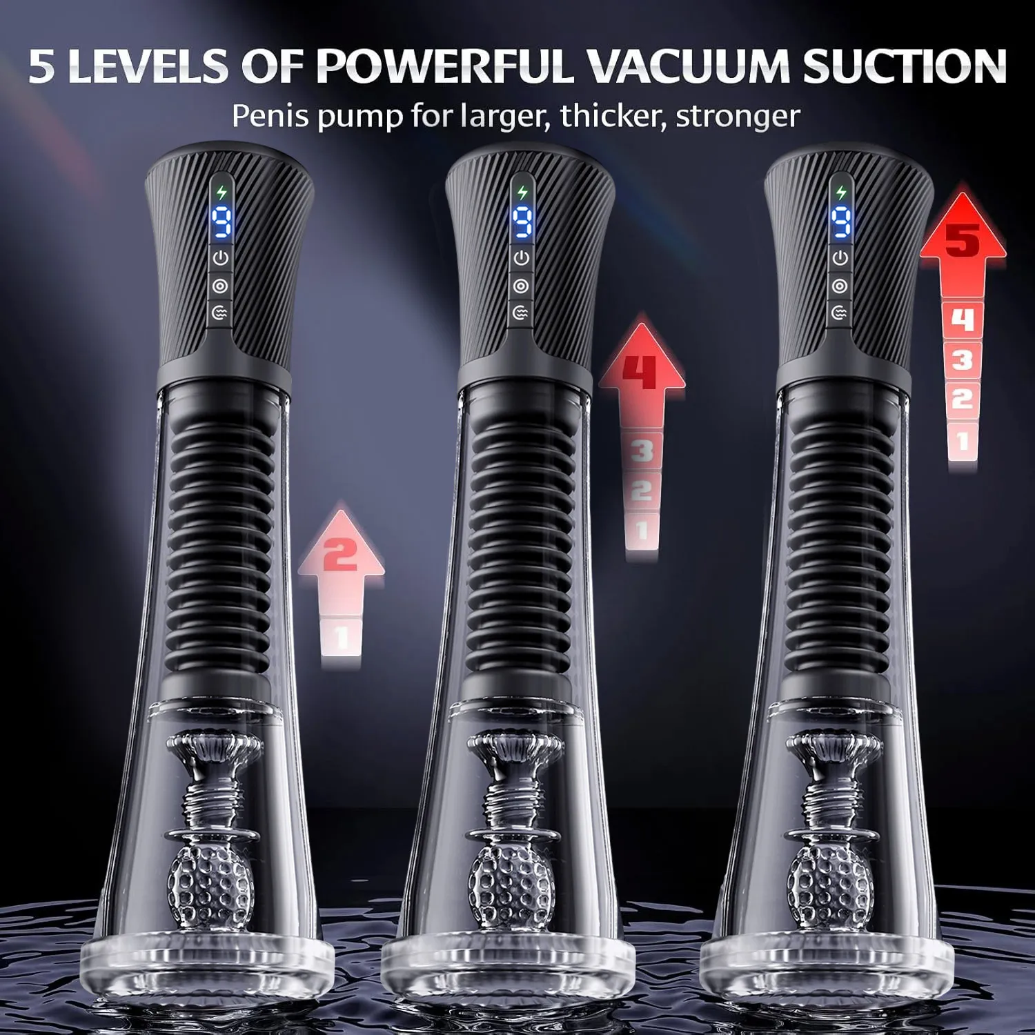 Male Masturbator Penis Pump Enlarger Transparent Visual Male Sex Toys for Men APP Control Vibrating Vacuum Suction Glans Trainer - Image 4