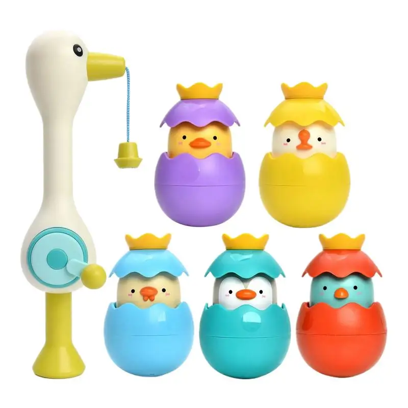 Fishing Bath Toy Cartoon Animal Toy Fishing Game Set Learning Educational Toy Bath Toys 2-in-1 Play Fishing Set With Wobbling