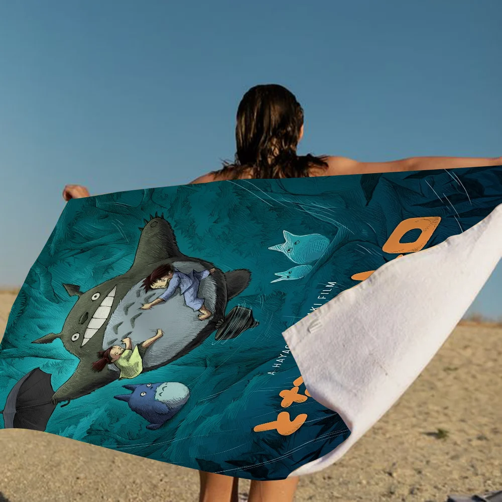 My Neighbor Totoro Microfiber Blanket Quick Drying Beach Towels Oversized Printing Super Absorbent Pool Towel Blanket