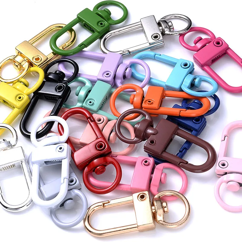 10 Stück Schlüsselanhänger Legierung Karabinerhaken Verschlusszubehör für DIY Schlüsselanhänger Halskette Armband Zubehör Zubehör – Detail 3