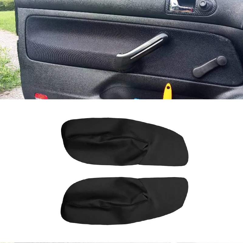 ONLY 3 Doors Car Armrest Leather Cover For VW Golf 4 MK4 1998 - 2005 Manual Control Window Front Door Armrest Panel Cover Trim