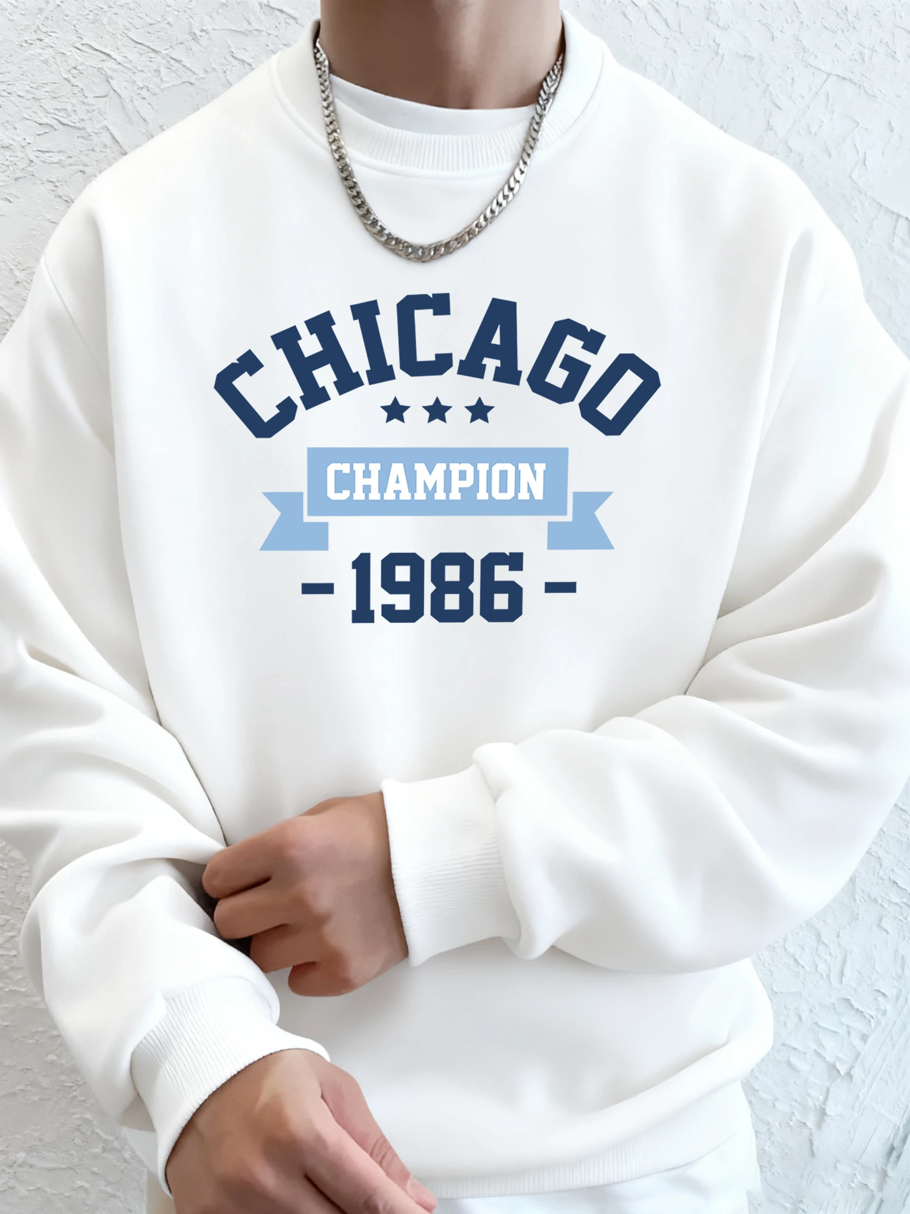 Chicago 1986, kreativ bedruckte Herbst-Fleece-Straßen-Hoodies, Unisex, Jogging, lose Sweatshirts, lässige Grundlagen, Streetwear für Herren