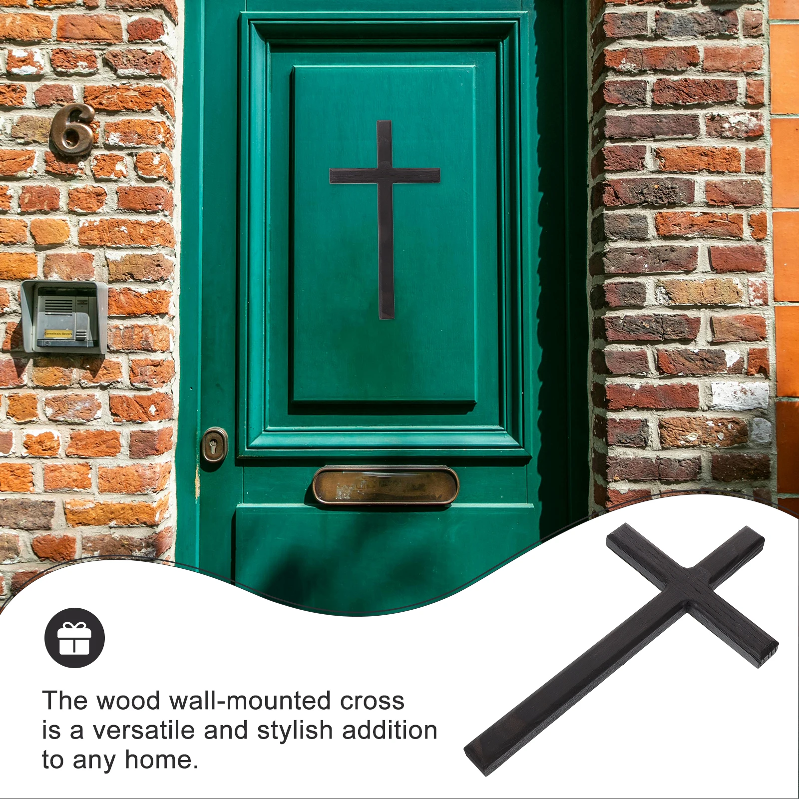 

Wooden Hanging Wall Cross Unique Design Cross Decor for Home Church Office Craft Religious Ornament