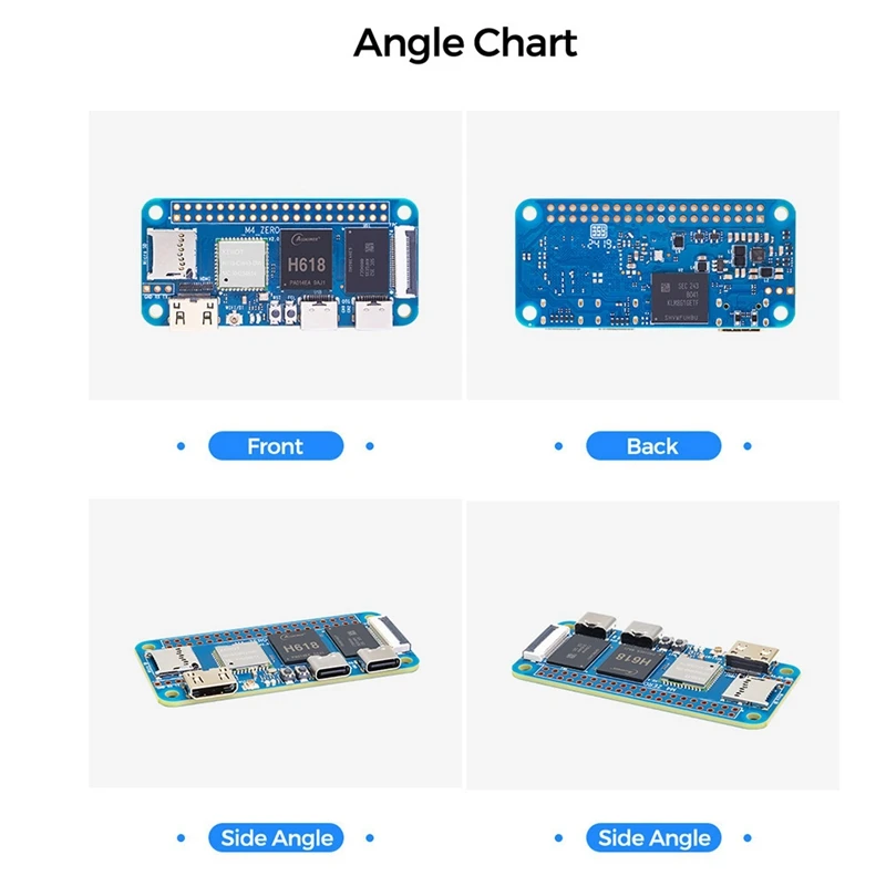 For Banana Pi BPI-M4 Zero Development Board+Case Full Kit 4G LPDDR4 32G EMMC H618 2.4G/5G WIFI BT4.2 Motherboard EU Plug