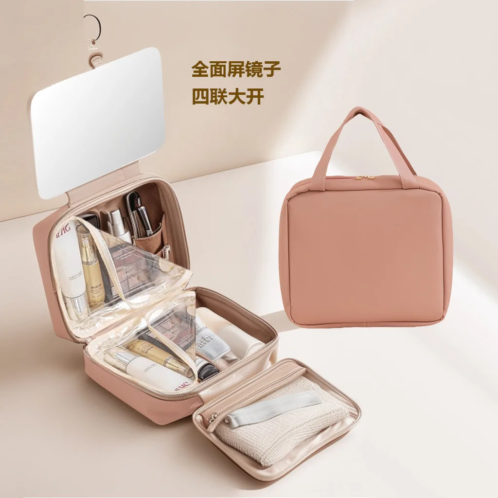 

Сумка для стирки и косметики, новинка 2025, портативная кисть большой емкости, прозрачная водонепроницаемая дорожная сумка для хранения