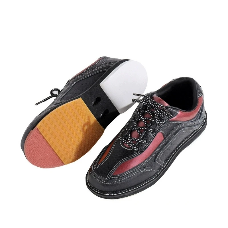 Premium Bowling Shoes Sneakers - Men & Women's, Exchangeable Sole, Leather + Ultra-Fiber Soft, Lightweight Comfortable Cushione