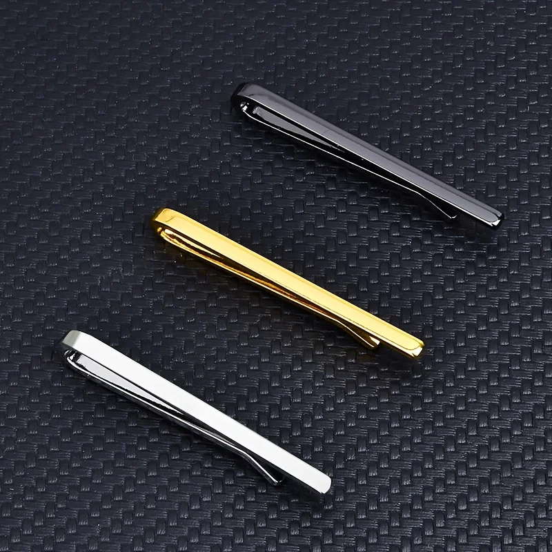 

1 Men's Slim Collar Clip High-Quality Copper Small Lapel Pin Silvery Black Simple Fashion BusinFormal