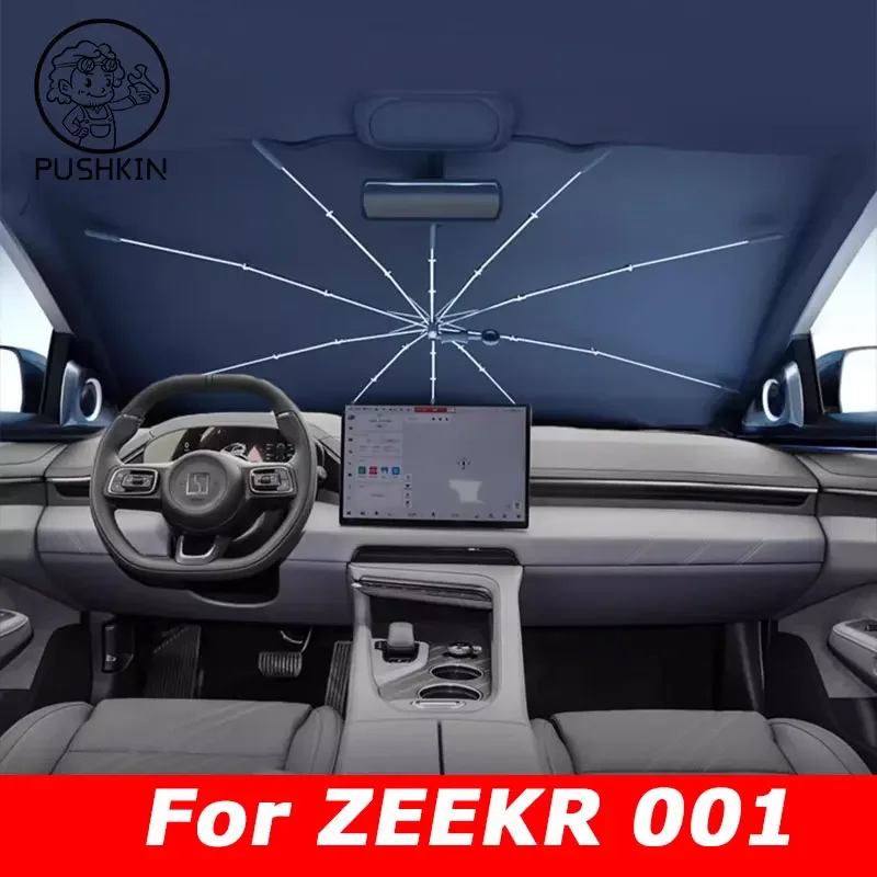 

Для zeekr 001 2025 2024 2023, солнцезащитный козырек на лобовое стекло автомобиля, складной зонт amry, передние теплоизоляционные аксессуары
