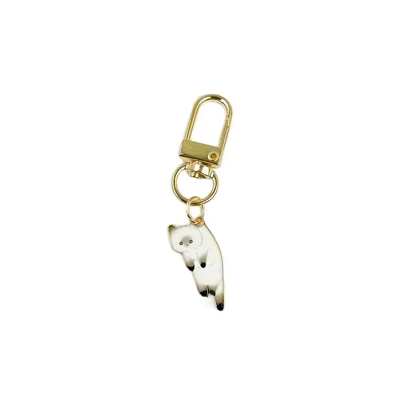 6-teiliger süßer Kätzchen-Schlüsselanhänger, Paar-Geschenk und Katzen-Charm, Schlüsselanhänger, Modeschmuck für Tierliebhaber, Autotasche, Hängezubehör, Neu – Detail 5