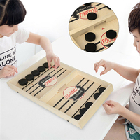 Fast Hockey Sling Puck Game Paced Wooden Table Winner Games Interactive Chess Toys For Adult Children Desktop Battle Board Game