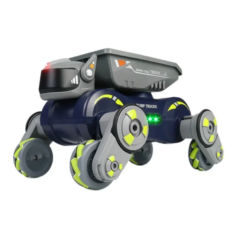 Cane robot RC a 8 ruote da 28 cm, giocattolo per auto telecomandato 2.4G, auto con bombe d'acqua acrobatico, auto da drift rc da arrampicata, ruote calde, spruzzo per animali, giocattoli per bambini