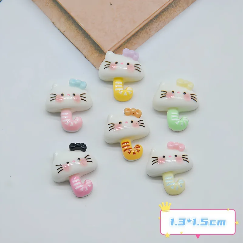 Gemmes pour ongles Hello Kitty - 50 pièces de breloques en résine mignonnes pour les modèles d'ongles à pression et en gel