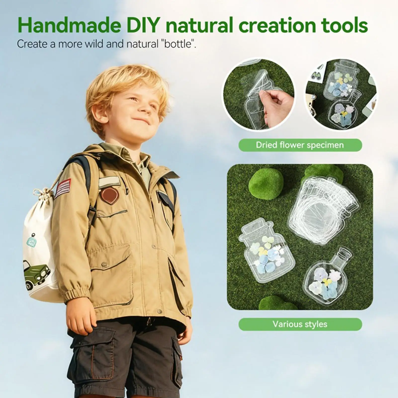 Kit di avventura per bambini Gioco per microscopio per piante Kit di avventure all'aperto per bambini per studenti adolescenti Scuola Compleanno Campeggio Fuori dal giardino