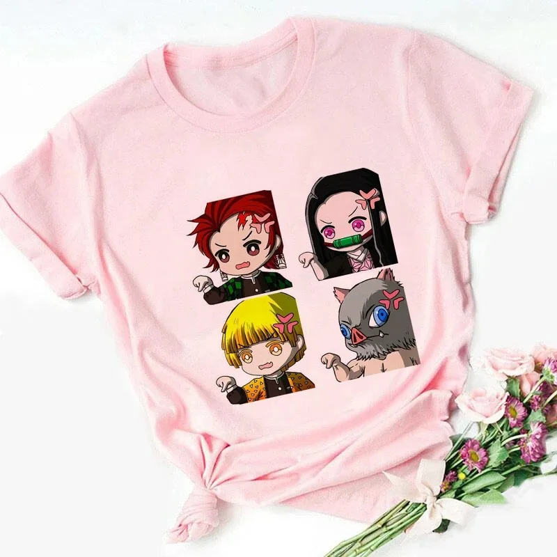 Nezuko Kamado Kimetsu No Yaiba New Printed Children's T-Shirt Cute Harajuku Kawaii Boys and Girls Fashion Short Sleeve T-Shirt