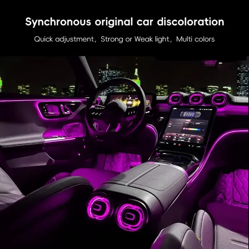 لمرسيدس بنز C/GLC-class W206 X254 GLC300 GLC350 فتحة تكييف الهواء الخلفية 64 لون LED التوربينات الضوء المحيط #3