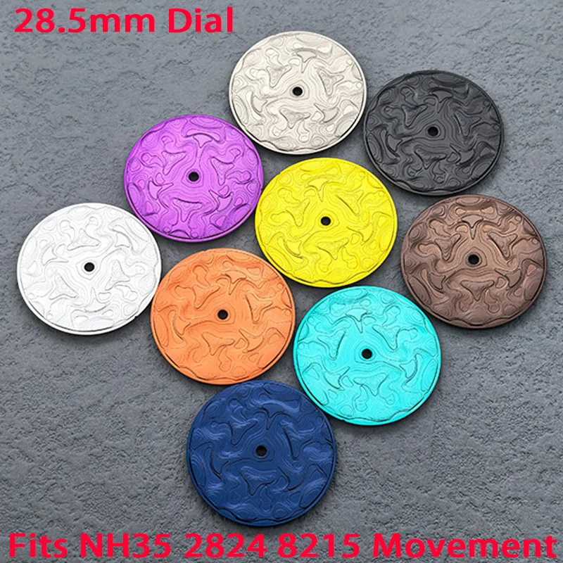 Mod NH35 Dial 8215/ETA 2824 Watch Dial 28.5mm Dial Fits NH35 NH36 8215 ETA 2824 Movement Watch Retrofit 28.5mm Watch Dial Parts