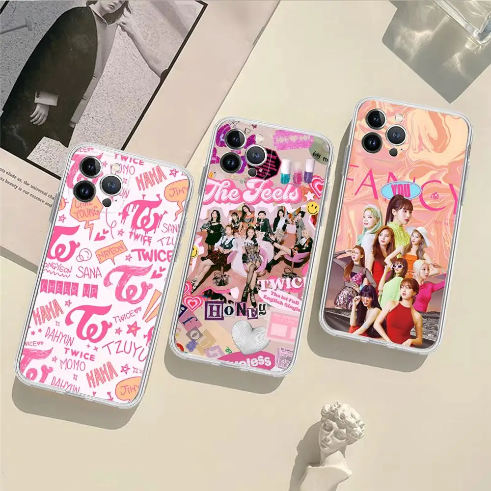 Kpop T-TWICES Phone Case Silicone Soft for iphone 15 14 13 12 11 Pro Mini XS MAX 8 7 6 Plus X XS XR Cover