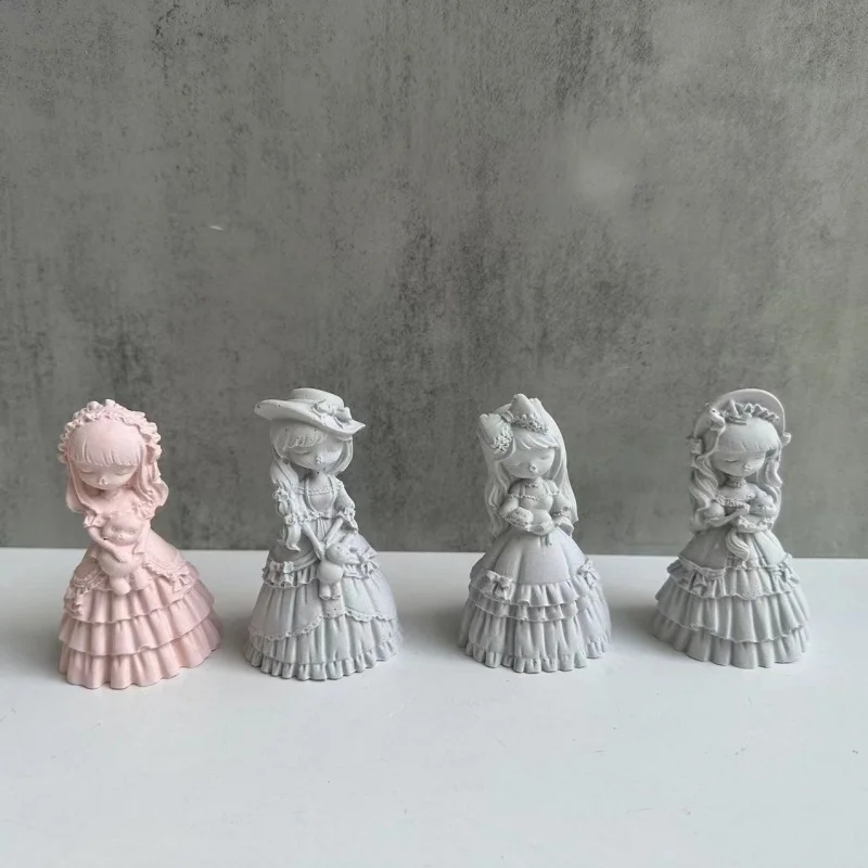 Doll Ornaments Mold Epoxy Mold Princess Girl Plaster MolddiyAromatherapy Candle Mould