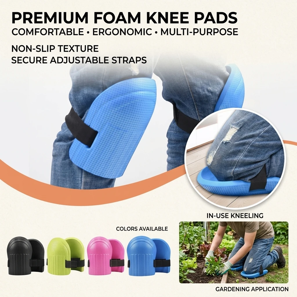 EVA Foam Knee Pad Protective Working Soft Padding Workplace Safety Self Protection Sport Kneepad for Gardening Cleaning