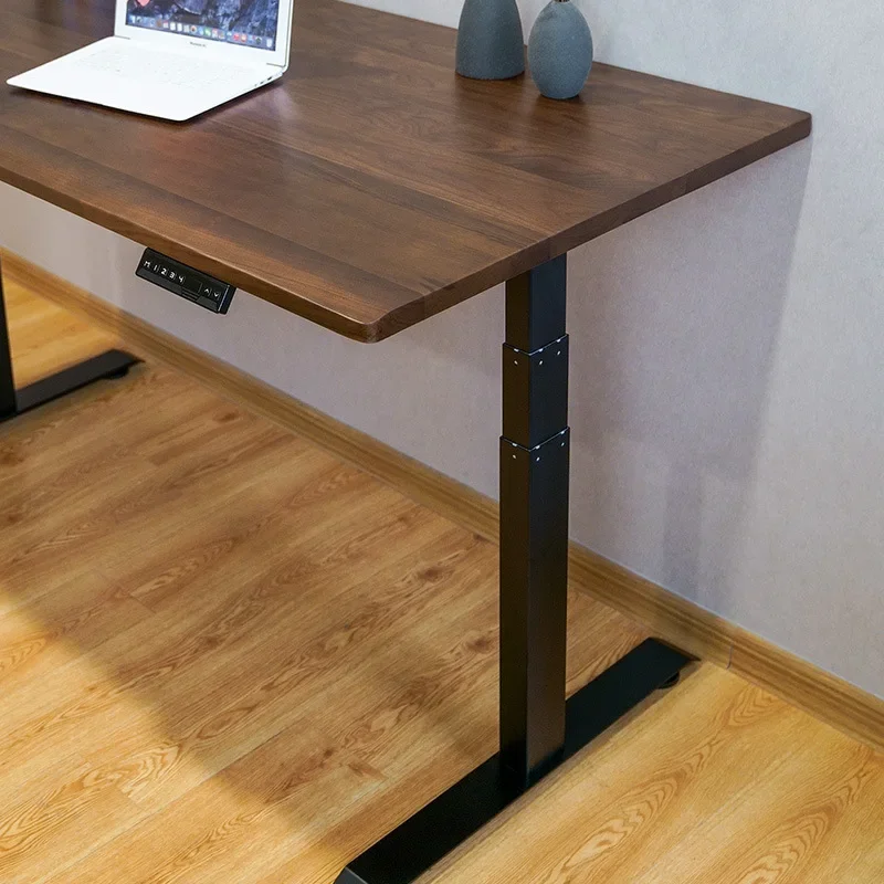 Black walnut electric lifting table ash wood study table panel