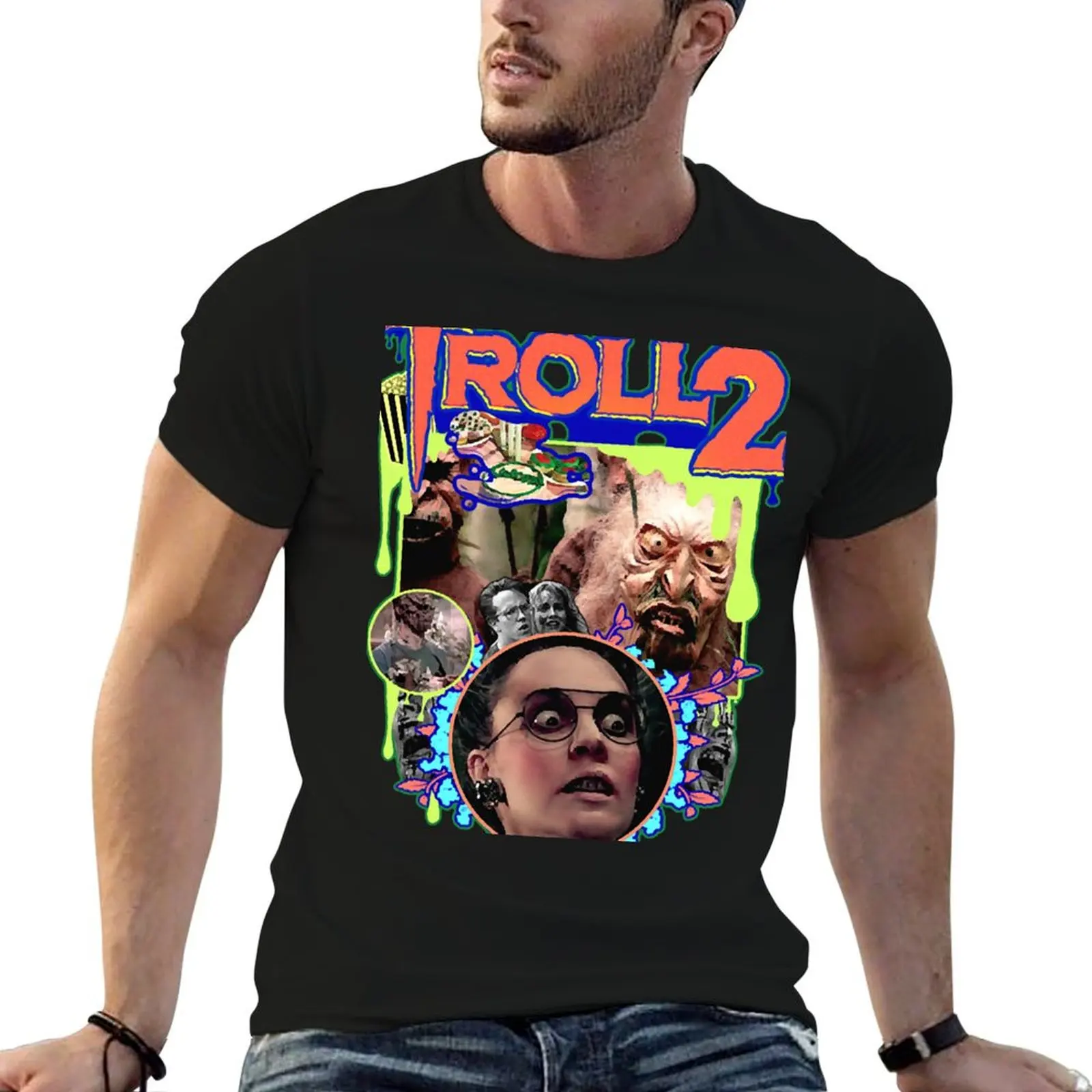 

Troll 2 T-Shirt boys whites blacks sports fans Short sleeve tee men