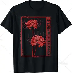 Japanese Spider Lily Soft Grunge Anime Aesthetic Flower T-Shirt Aesthetics Cosas Clothing Shirts for Women Ropa De Mujer