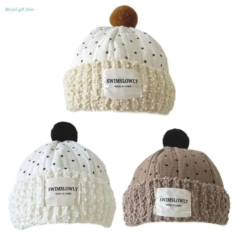 

Windproof Thicked Baby Bonnet Caps Infants Knitted Hat with Ear Protections Part