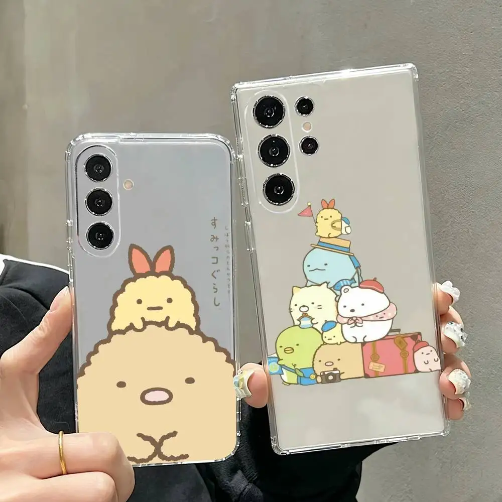 D-Sumikko Gurashi  Phone Case For Samsung S25,S24,S21,S22,S23,S30,Ultra,S20,Plus,Fe Transparent