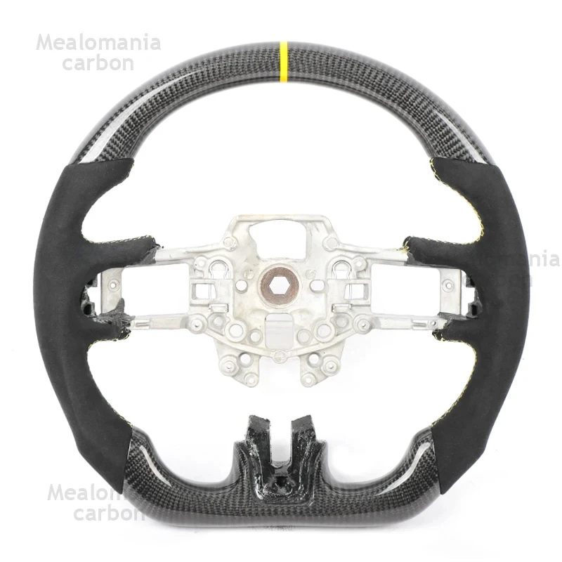 Carbon Fiber Steering Wheel FOR Ford Mustang EcoBoost GT Shelby GT350 GT350R 2015-2022 Customized LED RPM Sport Wheel