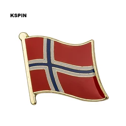 Norway Flag Lapel Pin Badges For Clothes In Patches Rozety Papierowe Icon Backpack KS-0144