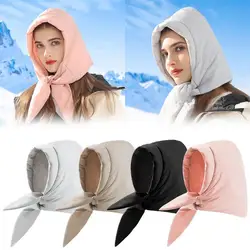 Women Winter Down Cap Female Hooded for Women Windproof Warm Cap for Hiking Skiing Cycling Snow Sports