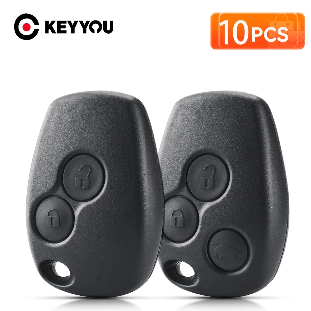 KEYYOU 10 pièces 2/3 boutons étui à clés pour Renault Megane Modus Espace Laguna Duster Logan Sandero Fluence Clio Kango pour Nissan
