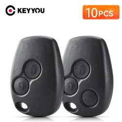KEYYOU 10PCS 2/3 Button Key Case For Renault Megane Modus Espace Laguna Duster Logan Sandero Fluence Clio Kango For Nissan