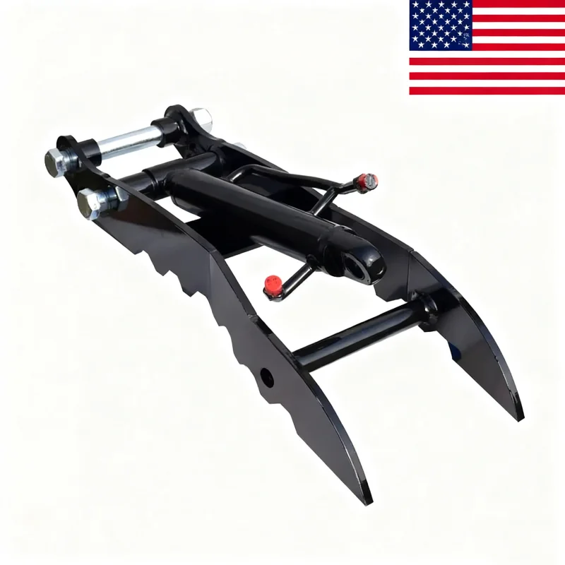 

Hydraulic Thumb Gripper Excavator Attachment, 1-3 Ton Small Excavator Branch Gripper, River Desliming Rock Gripper USA Stock