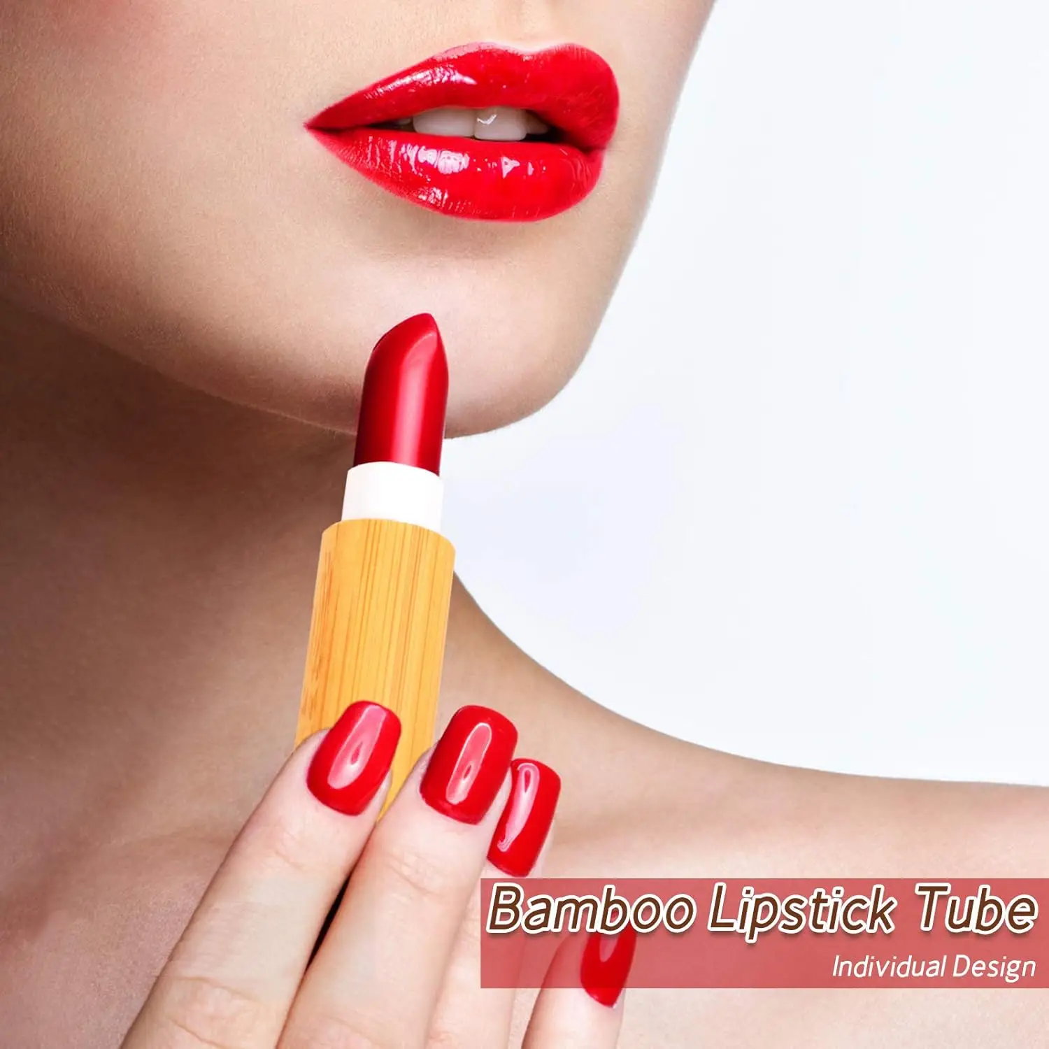 12 Uds. Tubos de lápiz labial vacíos de bambú 5g contenedores de tubo de bálsamo labial rellenables DIY lápiz labial cosmético brillo de labios desodorante estuche protector