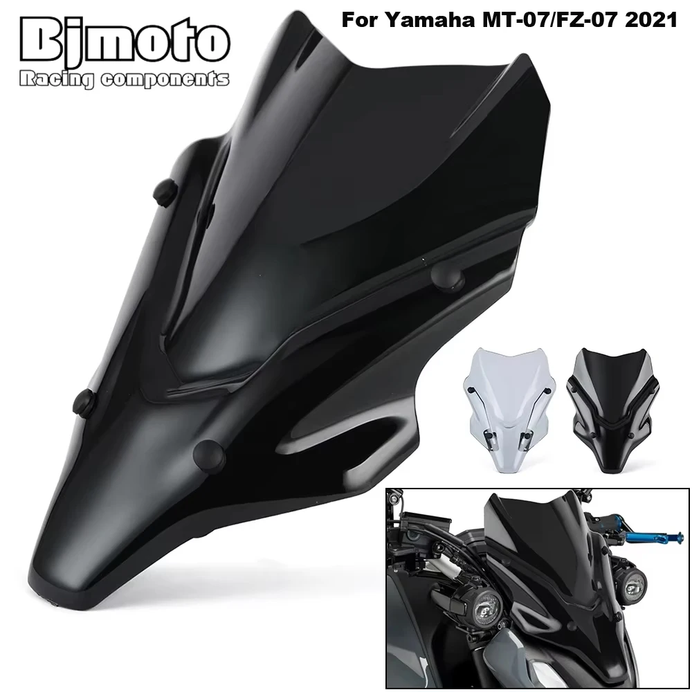 

MT07 FZ07 MT/FZ 07 Motorcycle Windshield Windscreen For Yamaha MT-07 FZ-07 2021 Wind Deflector Shield