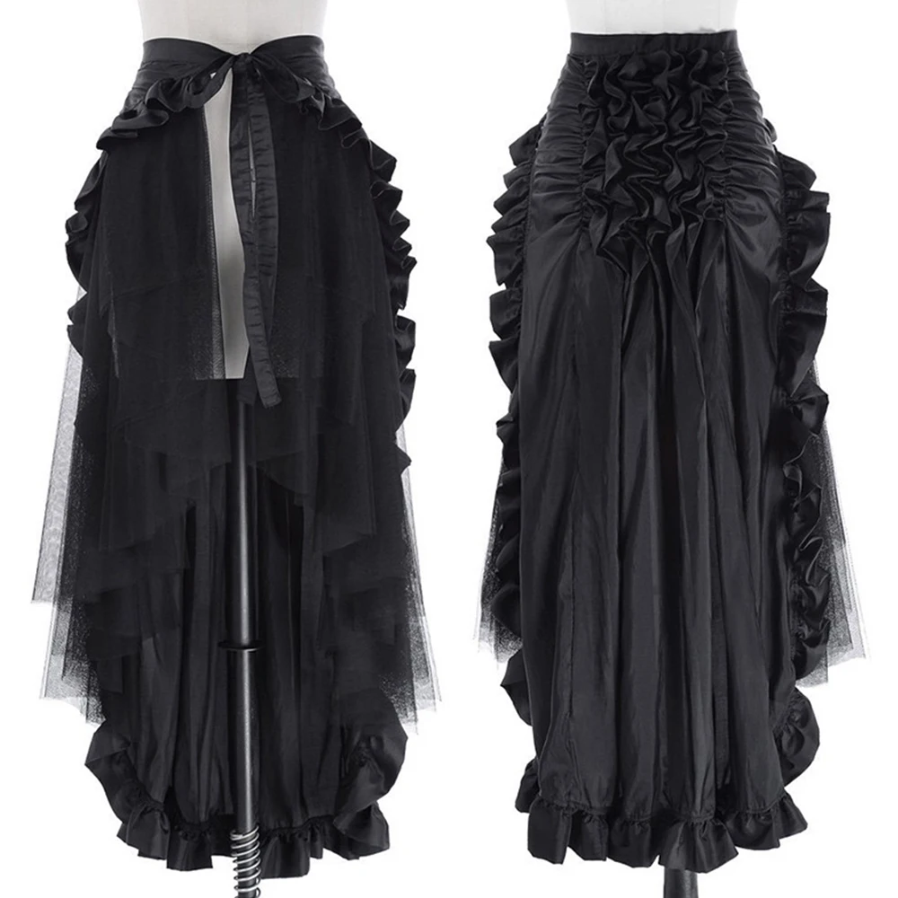 Medieval Cosplay Pirate Skirt Gothic Steampunk A-Line Large Size Maxi Skirts Party Performance Halloween Costumes