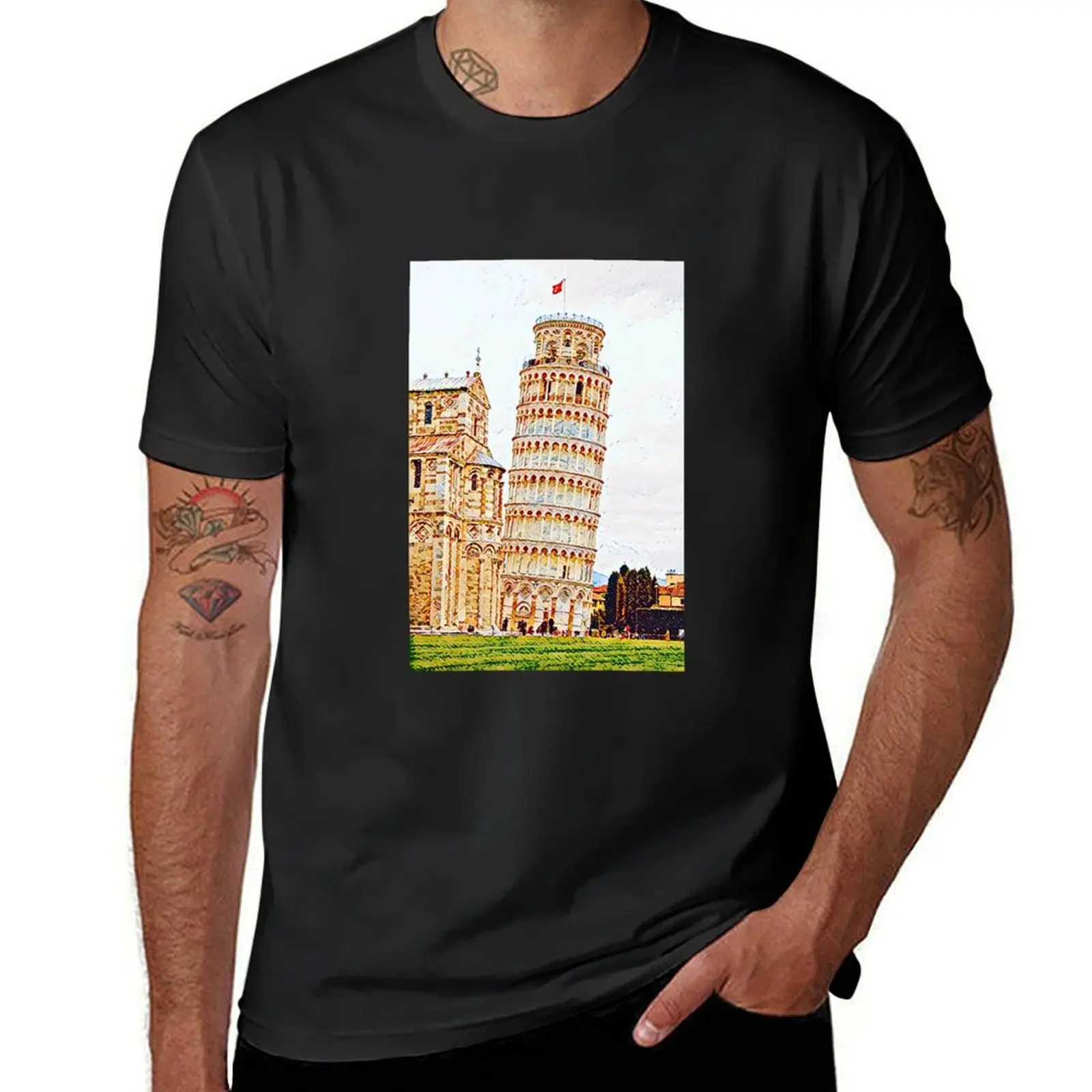 Leaning Tower of Pisa: Pisa, Italy T-Shirt blacks cute clothes blanks Short sleeve tee mens graphic t-shirts big and tall