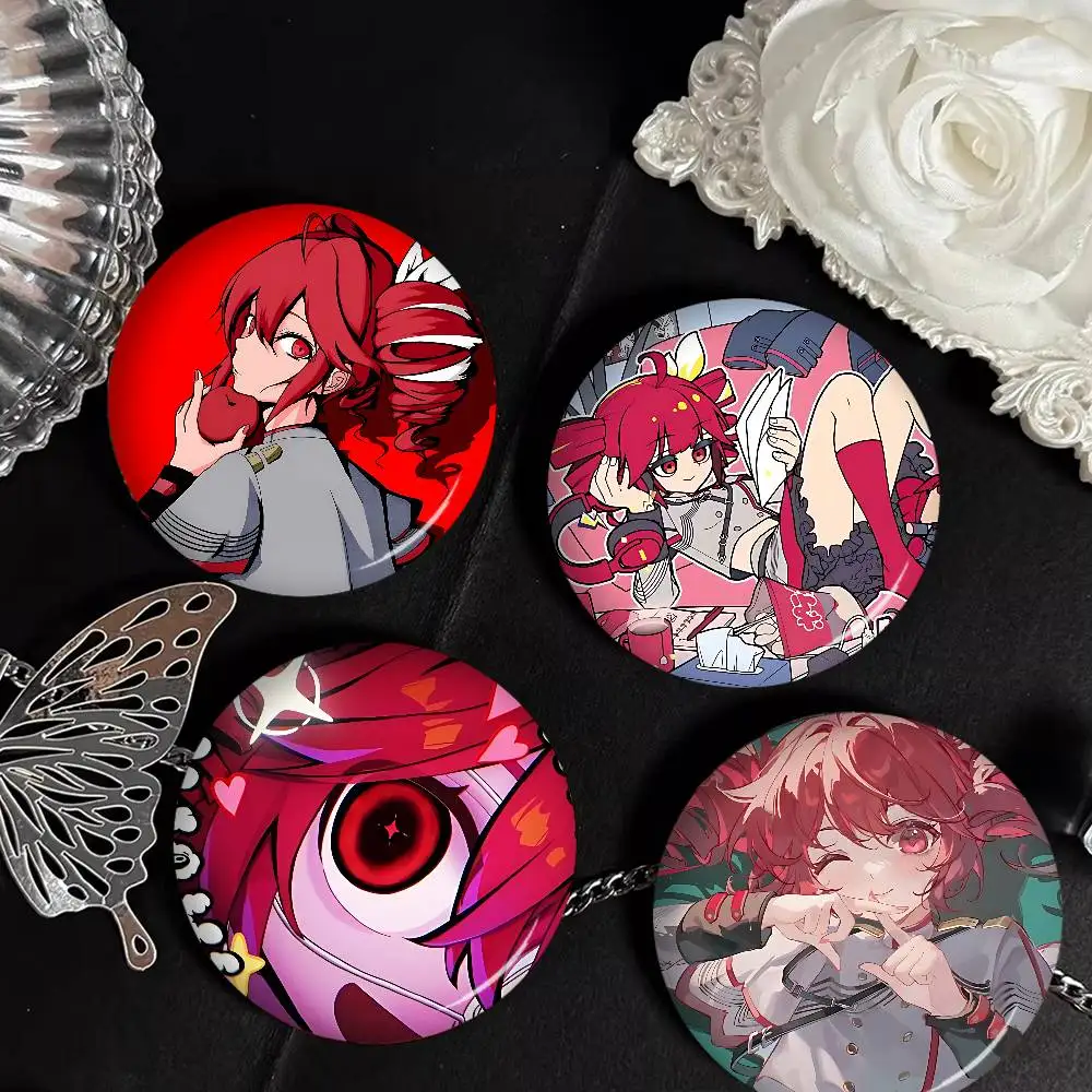 Popular Singer Kasanes Teto Tinplate Soft Button Pin Brooch Metal Badge Custom Jewelry Accessories Hat Bag Lapel