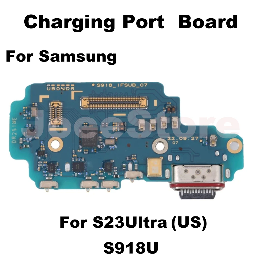 Charging USB Port Board For Samsung S23 Plus Ultra S918E S911E S918B S916B S911B Dual SIM Fast Charger Dock Connect Flex Cable