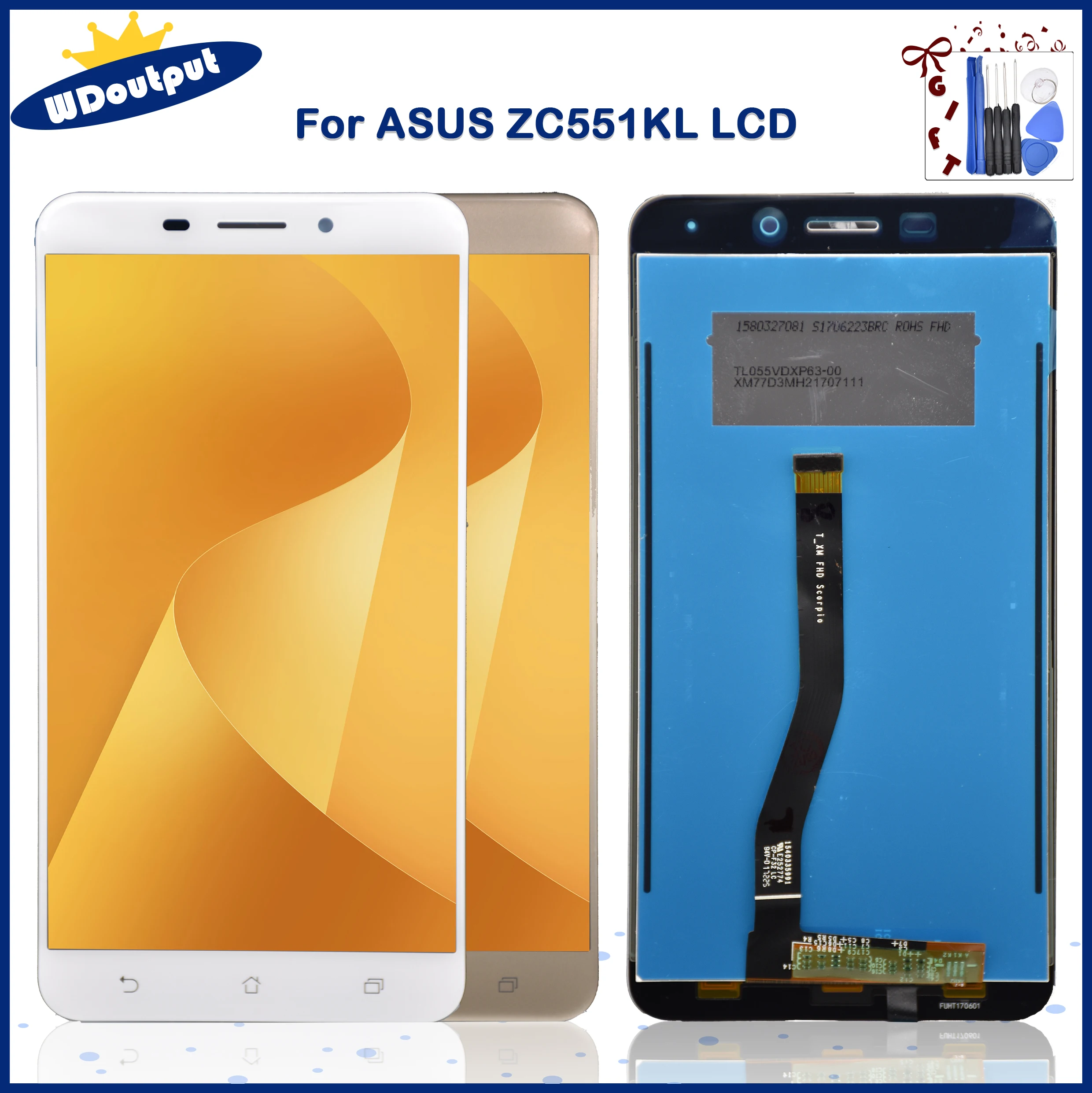 

ЖК-дисплей 5,5 дюйма для ASUS Zenfone 3 Laser ZC551KL, сенсорный экран с дигитайзером в сборе, замена для asus zc551kl, ЖК-дисплей с рамкой