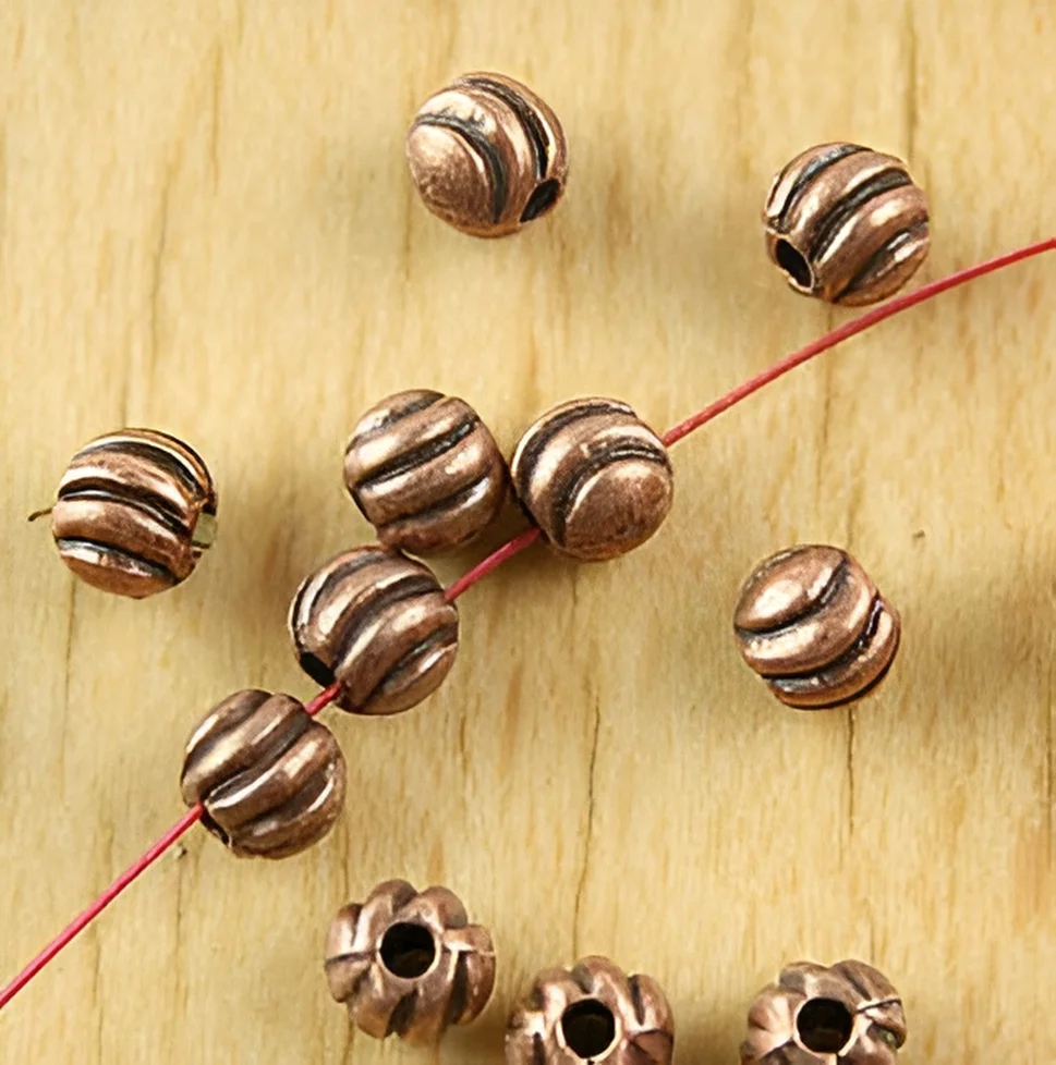 

80pcs 4mm Alloy matel antiqued copper pumpkin shaped spacer beads HWH1815