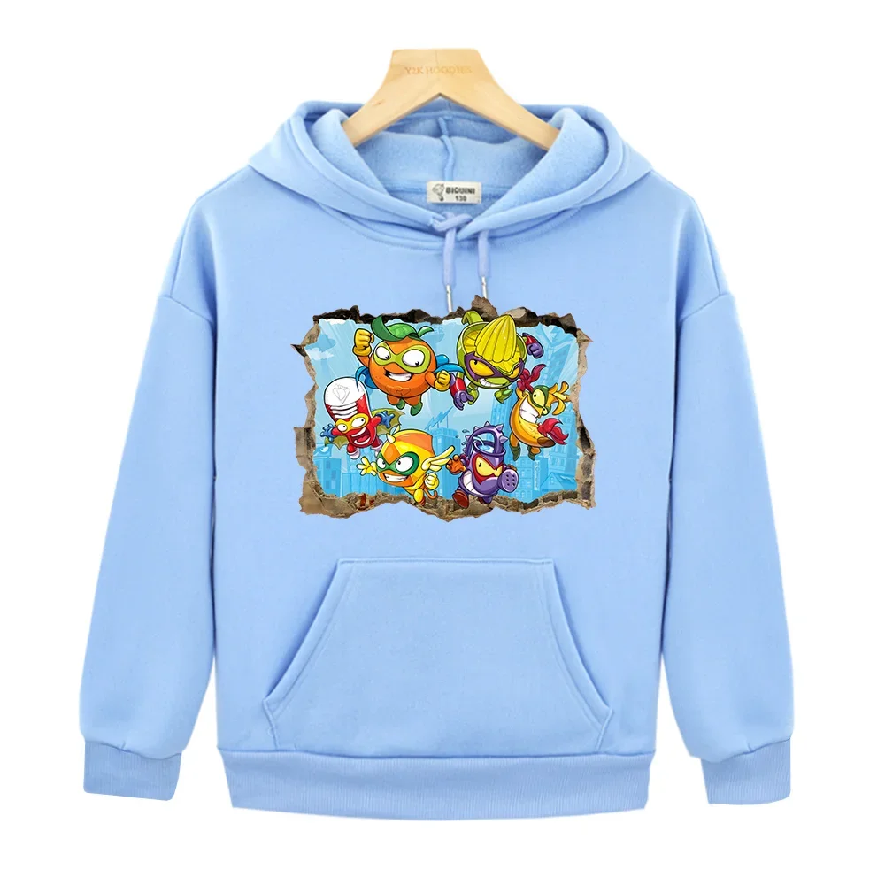 Super Zings Game Kids Hoodies SuperZings Streetwear Casual Long Sleeve Children Sweatshirt Kawaii Boys and Girls Pullover Autumn