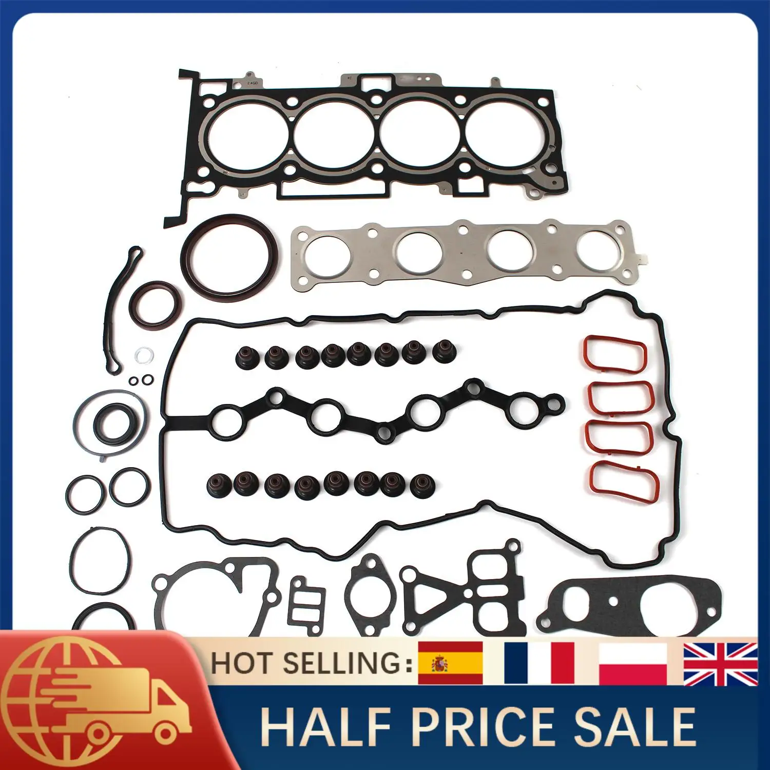 

Комплект прокладок для капитального ремонта двигателя для Hyundai Kia 2.4L GDI G4KJ Tucson Sportage Optima Santa Fe 2014-2020, запасные части