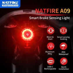 Smart Bike Rear Light Waterproof LED Charging Bicycle Auto Brake Sensing Light Accessories Bike Taillight Light