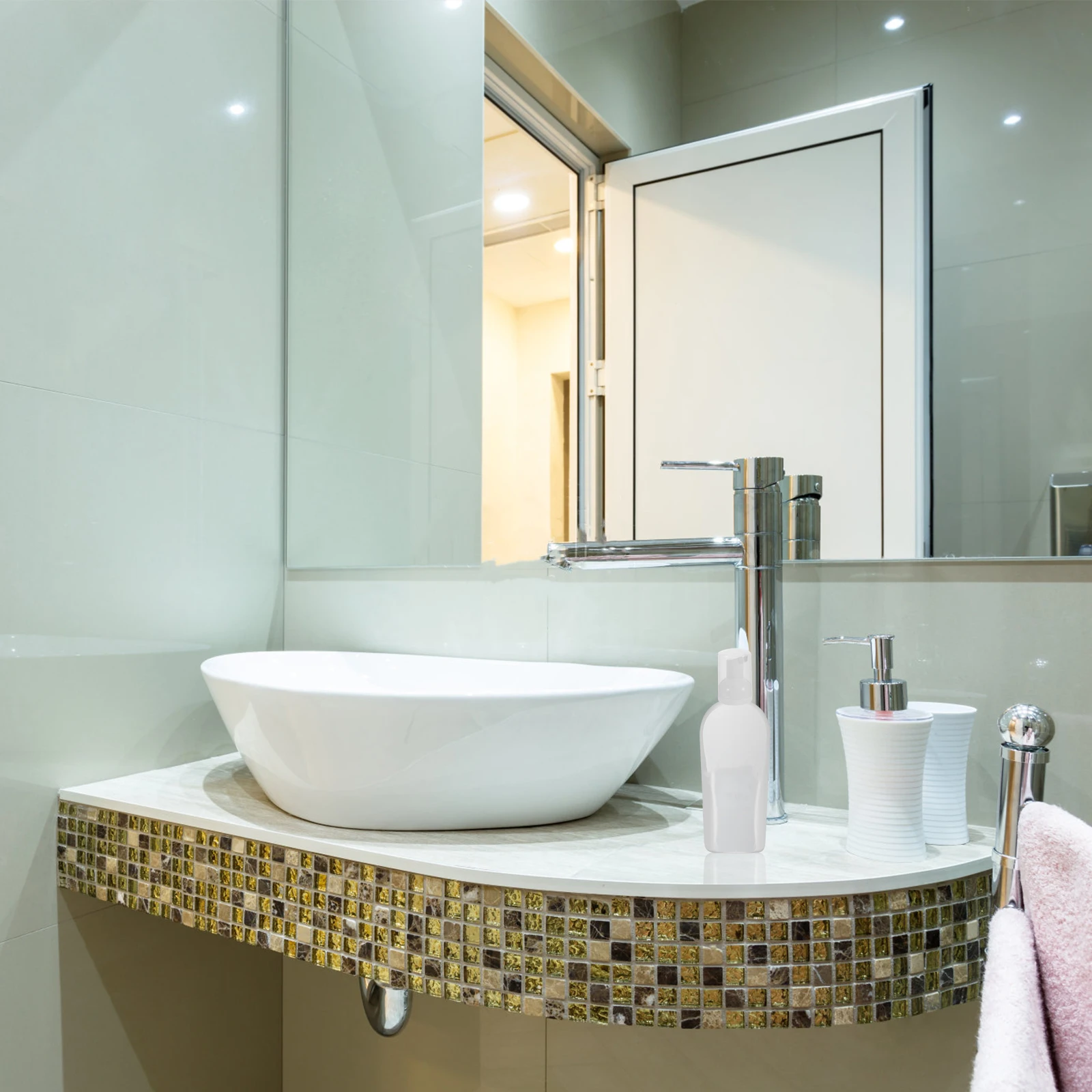 

3Pcs Press Type Foam Bottle Pump Head Replacement Lotion Shampoo Soap Dispenser Pump Nozzle for Shower Gel Use