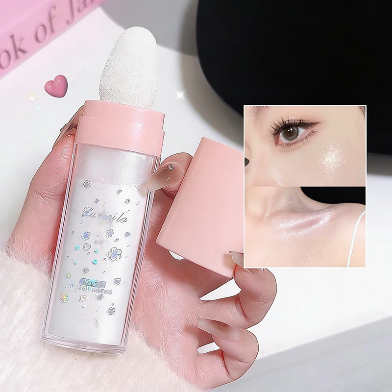 라메일라 3색 글리터 파우더 바디 하이라이터 메이크업 바디 브라이트닝 내추럴 컨투어링 페이스 블러쉬 하이라이트 패팅 파우더