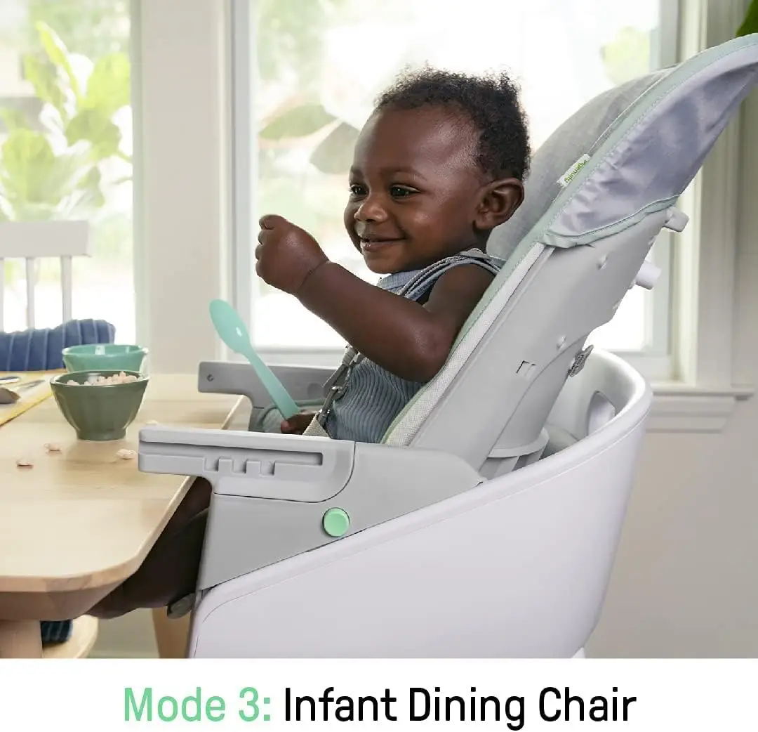 Cadeira alta Beanstalk Baby to Big Kid 6 em 1 converta de assento infantil calmante para assento de reforço de jantar e muito mais, recém-nascido