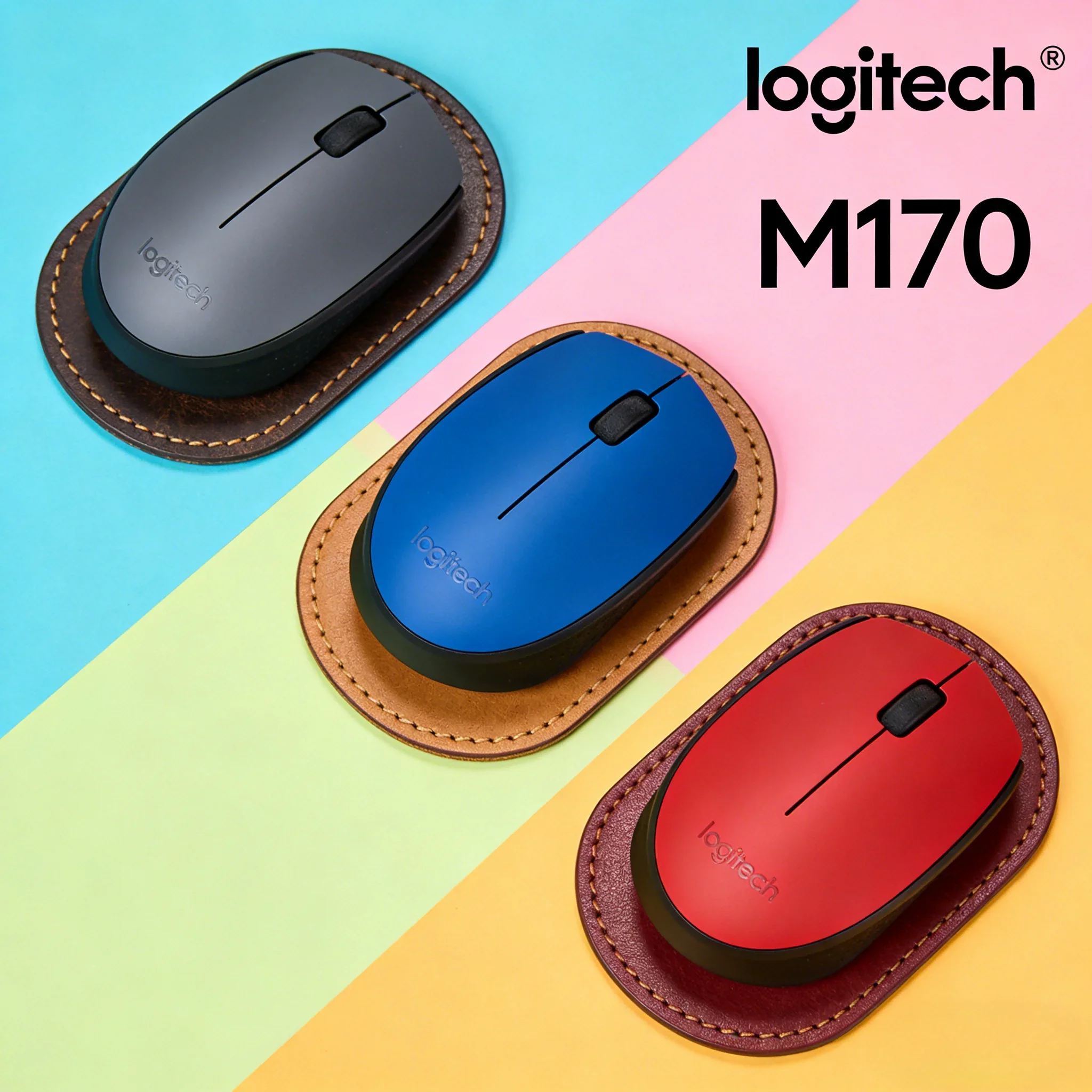 

Logitech M170 portable wireless mouse 2.4G USB receiver with a range of 10m, comfortable touch and sweat proof Gamers Use
